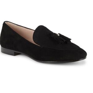 Kate Spade Black Suede Tassel Loafers